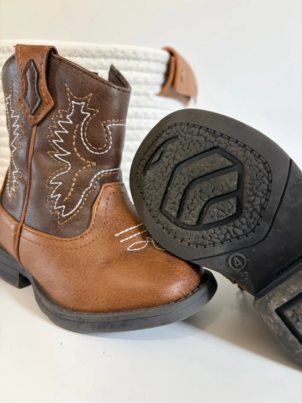 Kids Brown Western Cowboy Boots